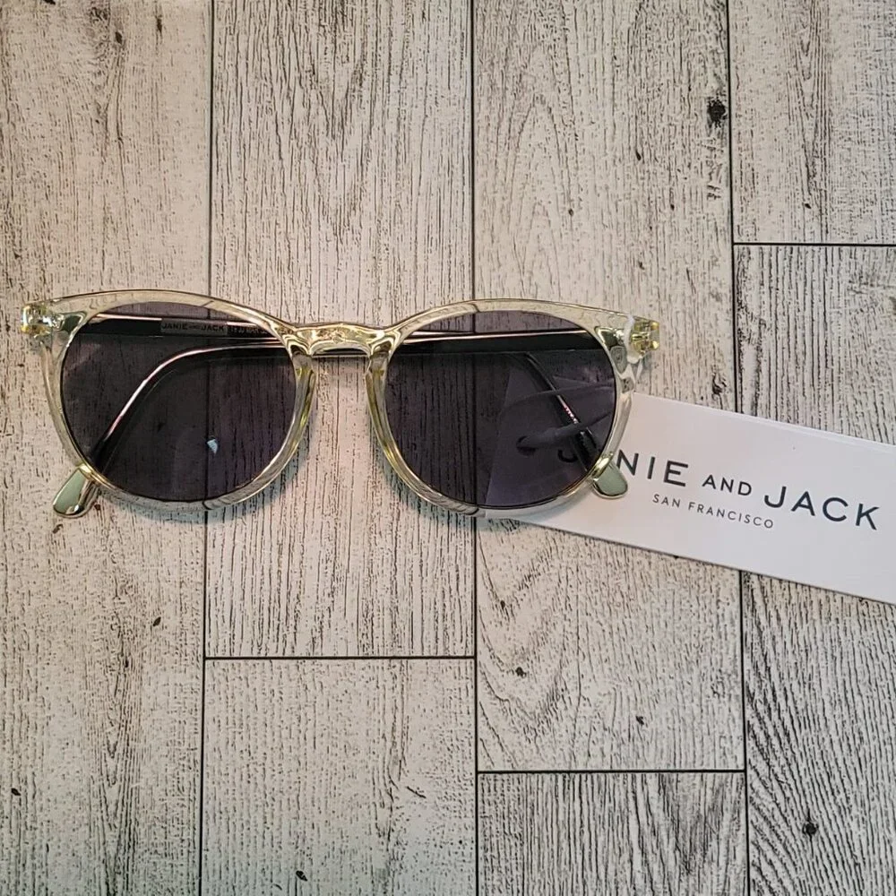 Janie and Jack Translucent Gold Kids Gold Sunglasses
